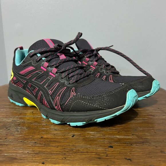 Asics GEL-Venture 7 Running Sneakers Shoes Women's US 9 Black Synthetic 1012A983 - Picture 1 of 11